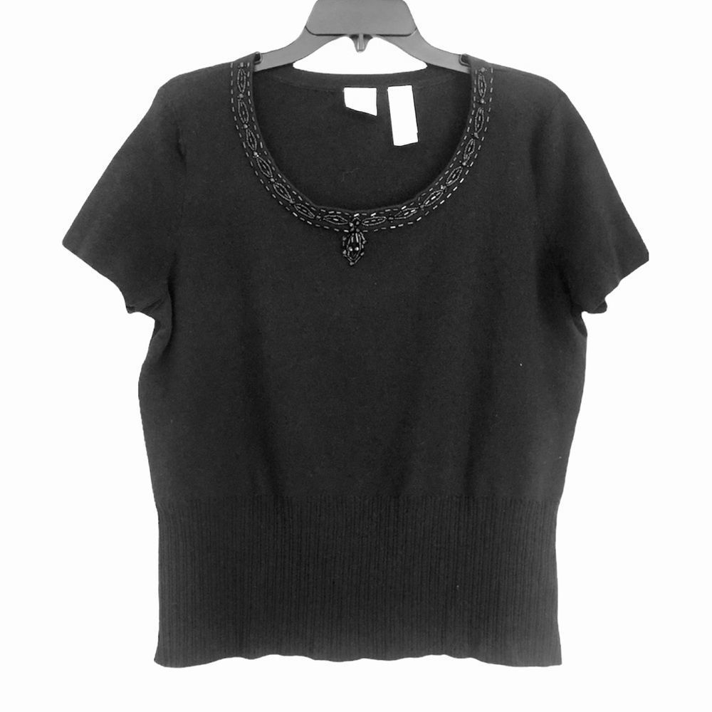 Beaded Knit Women's Blouse
